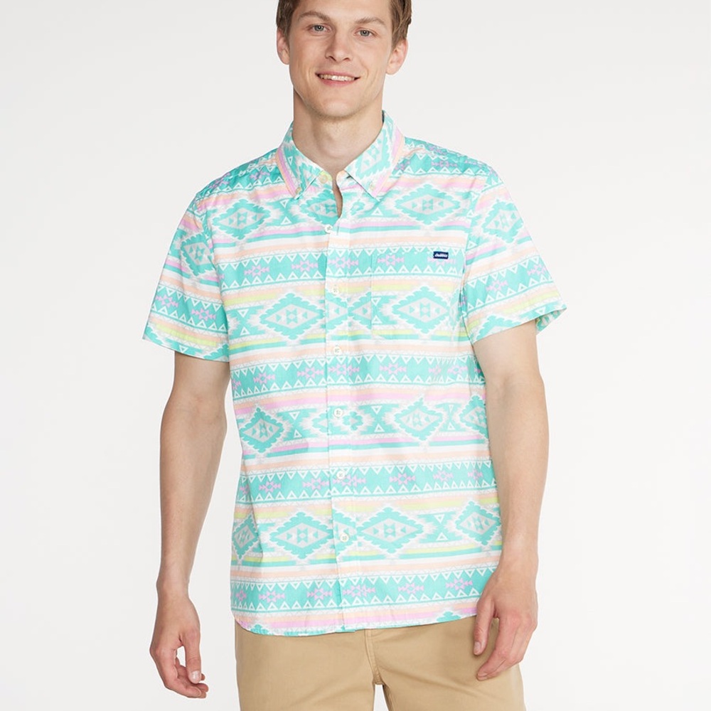 NWOT Chubbies Men's The EN Fuego Wild Friday Aztec Print Polo Shirt Size Medium